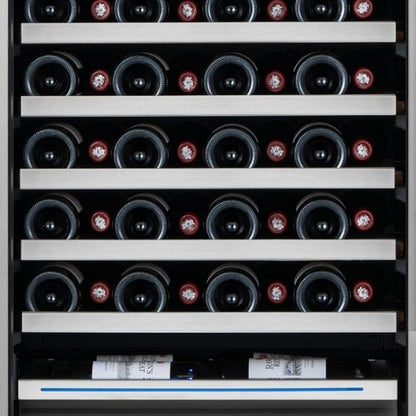 55" X 23" Clear And Black Metal Single Compartment Wine Refrigerator