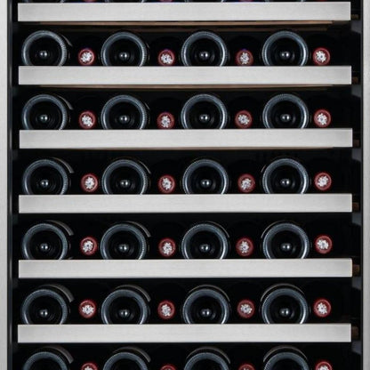 55" X 23" Clear And Black Metal Single Compartment Wine Refrigerator