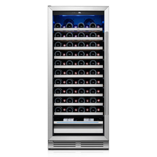 55" X 23" Clear And Black Metal Single Compartment Wine Refrigerator
