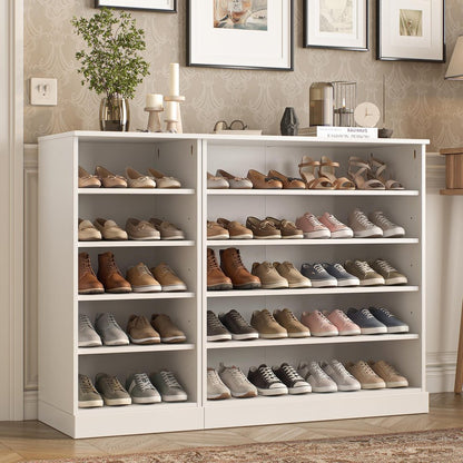 White 30 Solid WoodShoe Storage Cabinet HomeRoots