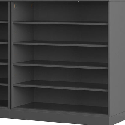 Gray 30 Solid WoodShoe Storage Cabinet HomeRoots