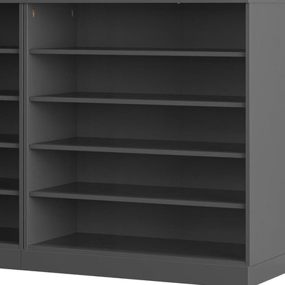 Gray 30 Solid WoodShoe Storage Cabinet HomeRoots
