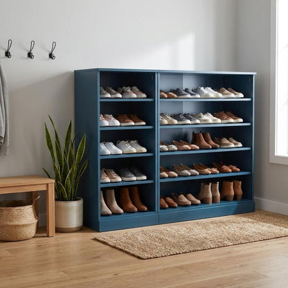 Teal Blue 30 Solid WoodShoe Storage Cabinet HomeRoots