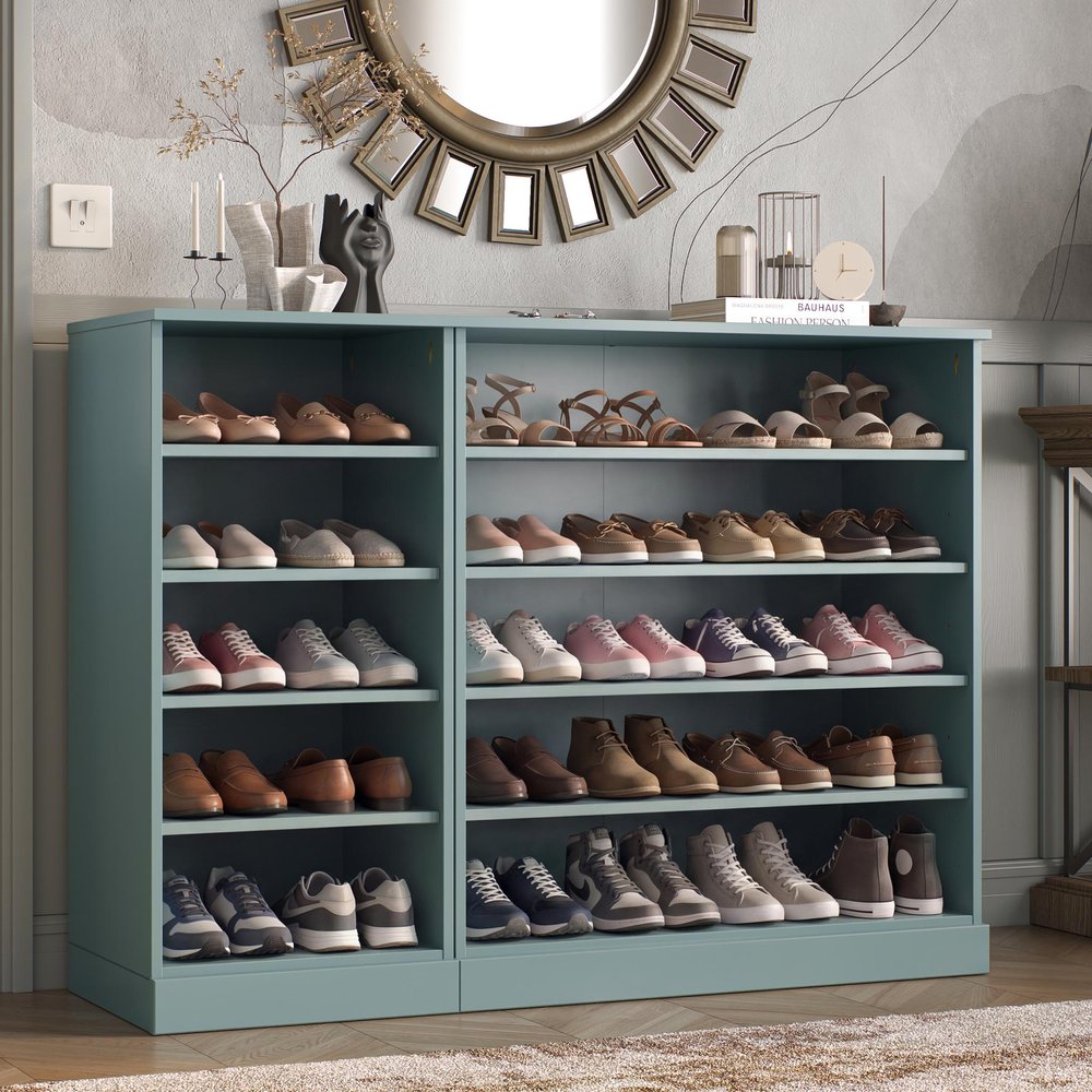 Aqua 30 Solid WoodShoe Storage Cabinet HomeRoots