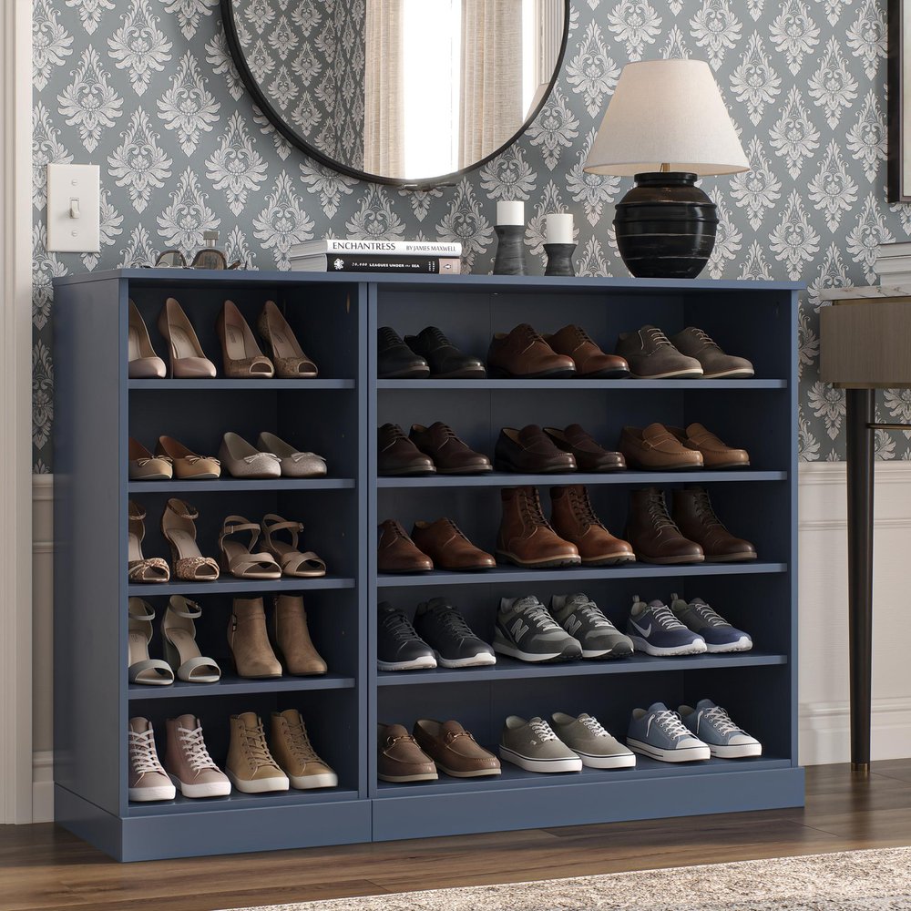 French Blue 30 Solid WoodShoe Storage Cabinet HomeRoots