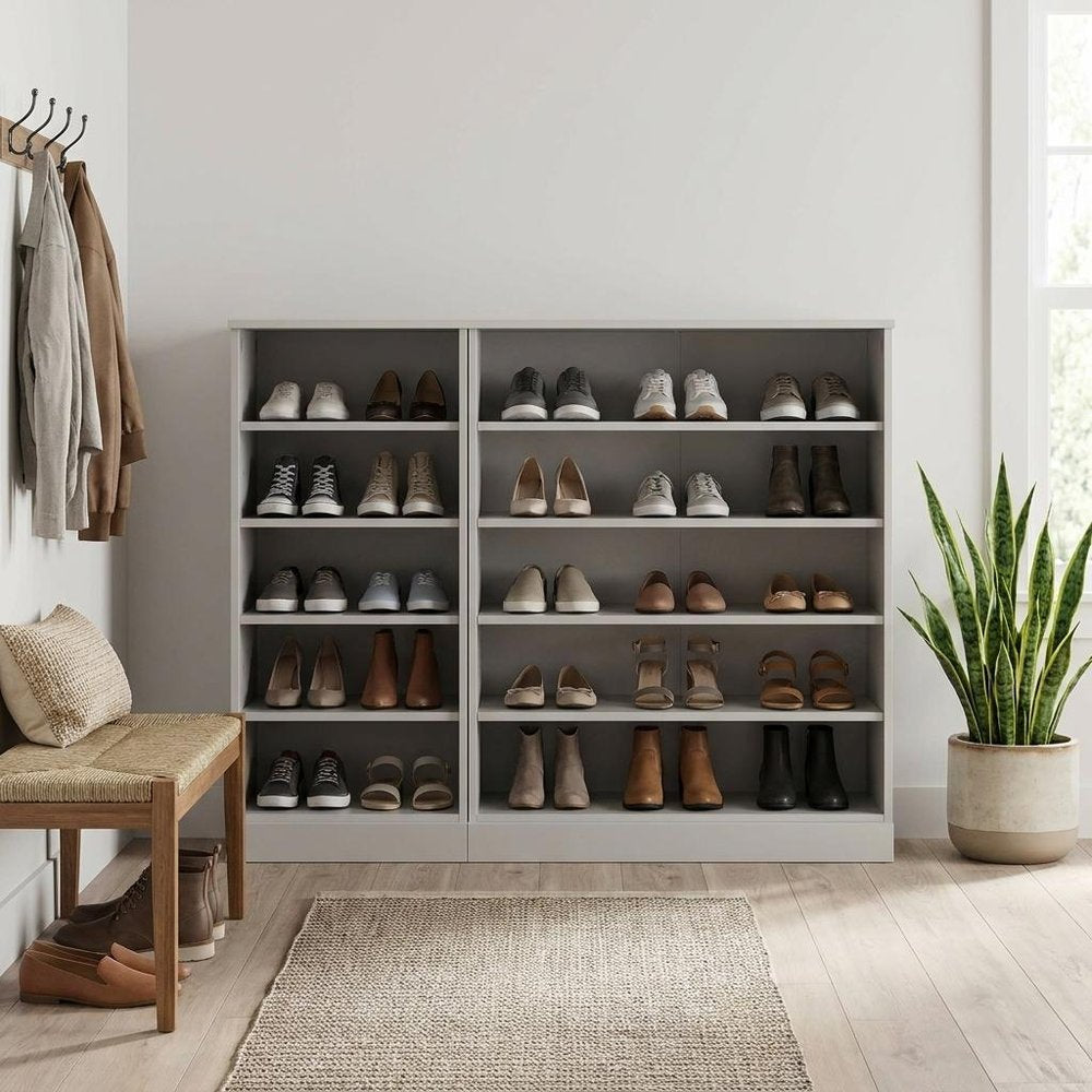 Off White 30 Solid WoodShoe Storage Cabinet HomeRoots