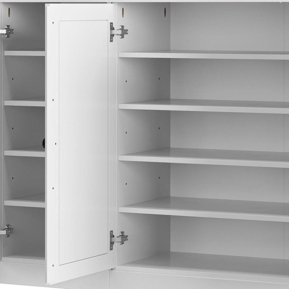White 30 Solid WoodShoe Storage Cabinet — view 6