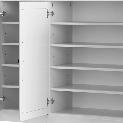 White 30 Solid WoodShoe Storage Cabinet