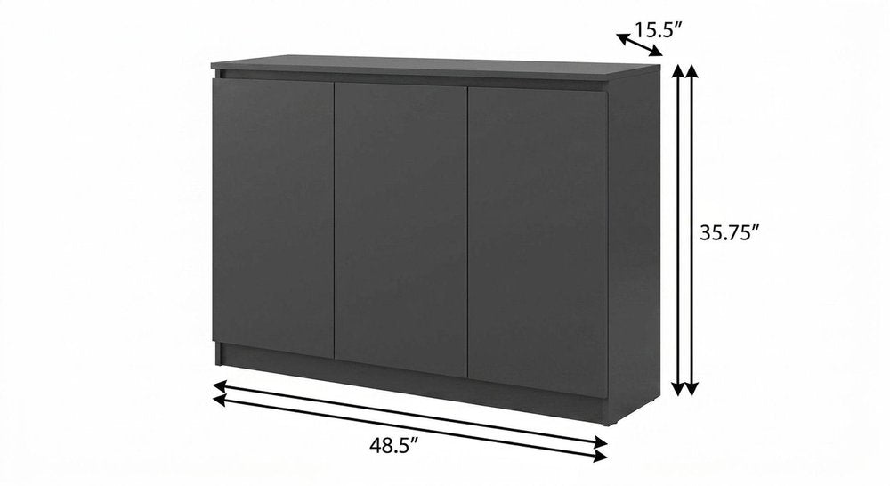 Gray 30 Solid WoodShoe Storage Cabinet HomeRoots