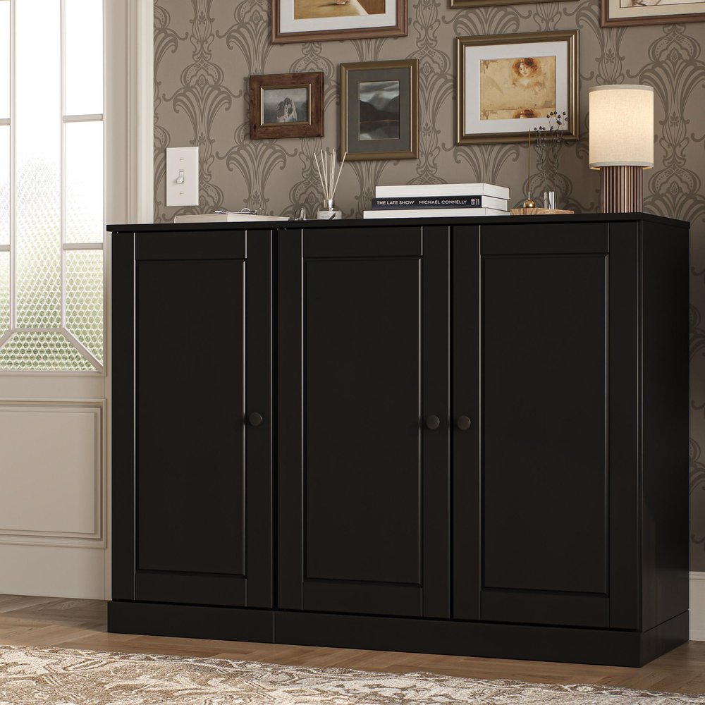 Black 30 Solid WoodShoe Storage Cabinet HomeRoots