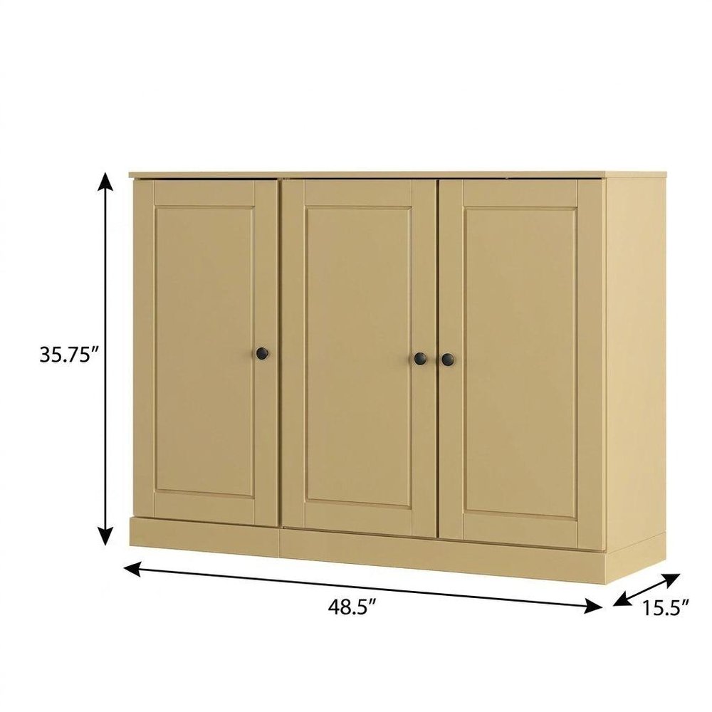 Yellow 30 Solid WoodShoe Storage Cabinet — view 3