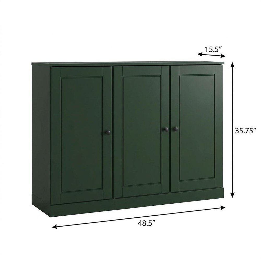 Green 30 Solid WoodShoe Storage Cabinet — view 1