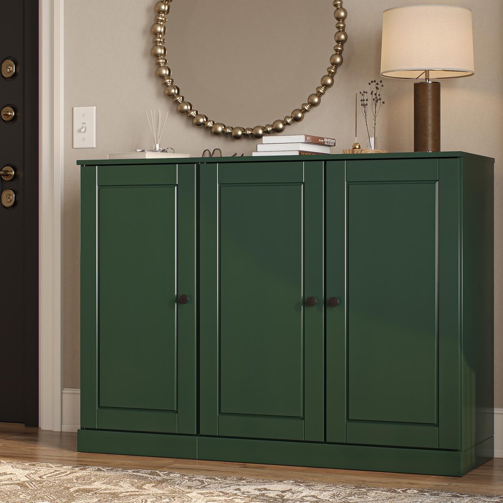 Green 30 Solid WoodShoe Storage Cabinet — view 6