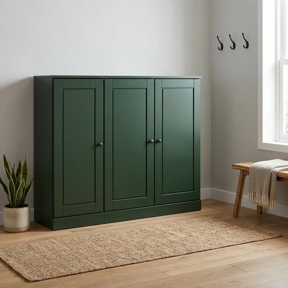 Green 30 Solid WoodShoe Storage Cabinet HomeRoots