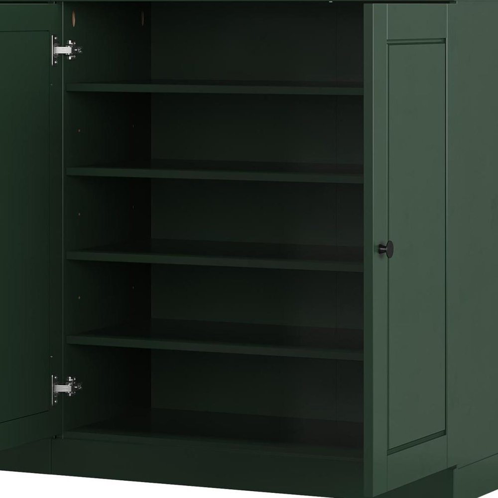 Green 30 Solid WoodShoe Storage Cabinet