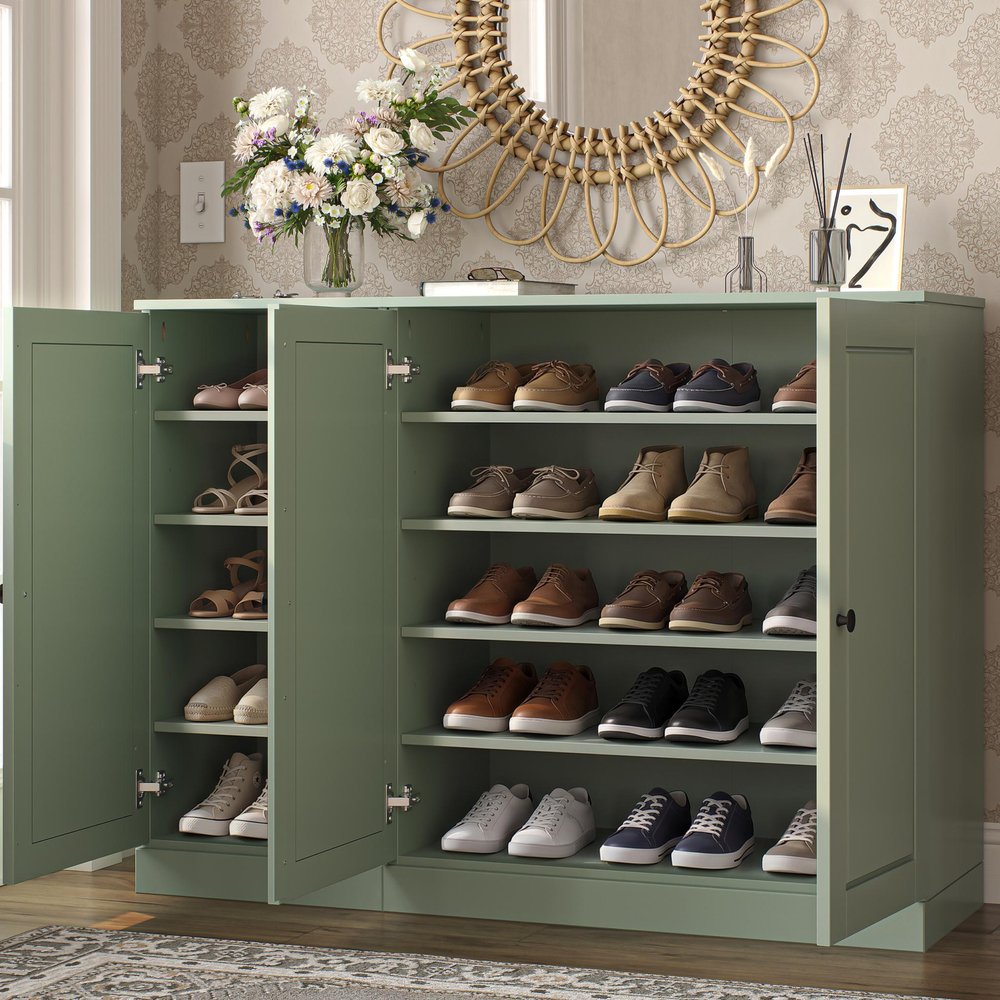 Sage 30 Solid WoodShoe Storage Cabinet HomeRoots