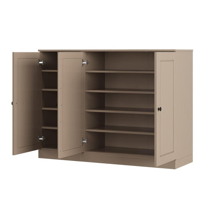 Beige 30 Solid WoodShoe Storage Cabinet HomeRoots