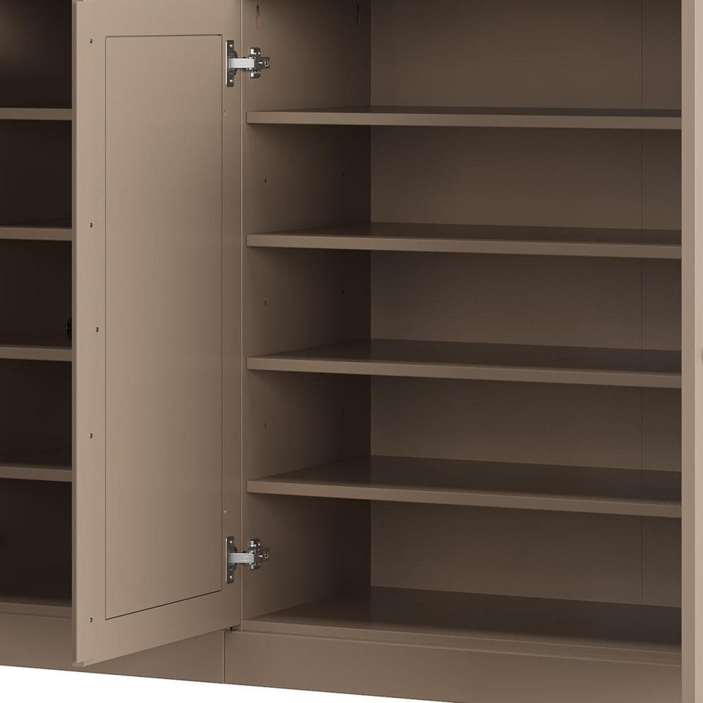 Beige 30 Solid WoodShoe Storage Cabinet HomeRoots