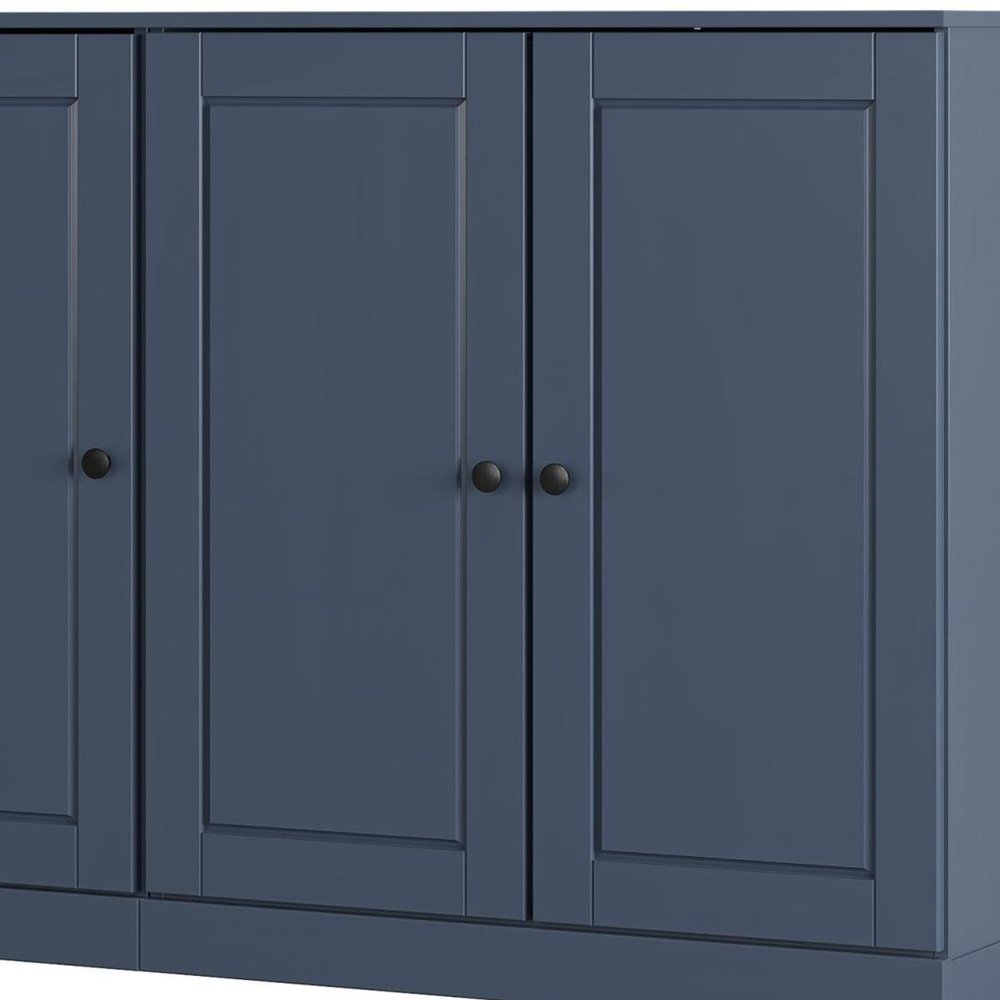 French Blue 30 Solid WoodShoe Storage Cabinet — view 4