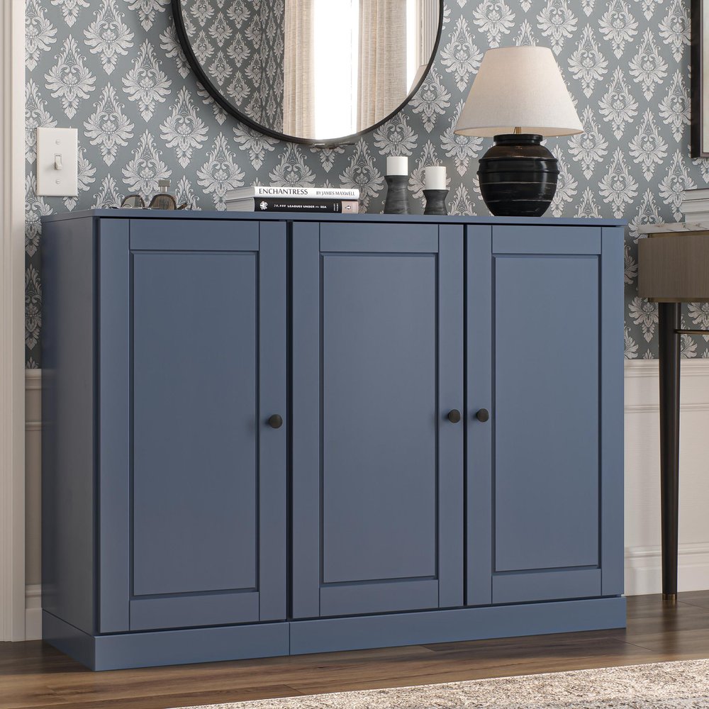 French Blue 30 Solid WoodShoe Storage Cabinet — view 7