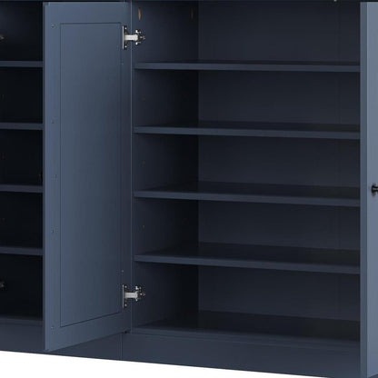 French Blue 30 Solid WoodShoe Storage Cabinet