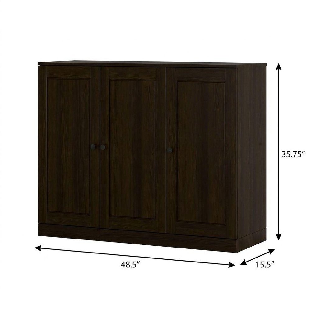 Espresso 30 Solid WoodShoe Storage Cabinet — view 3
