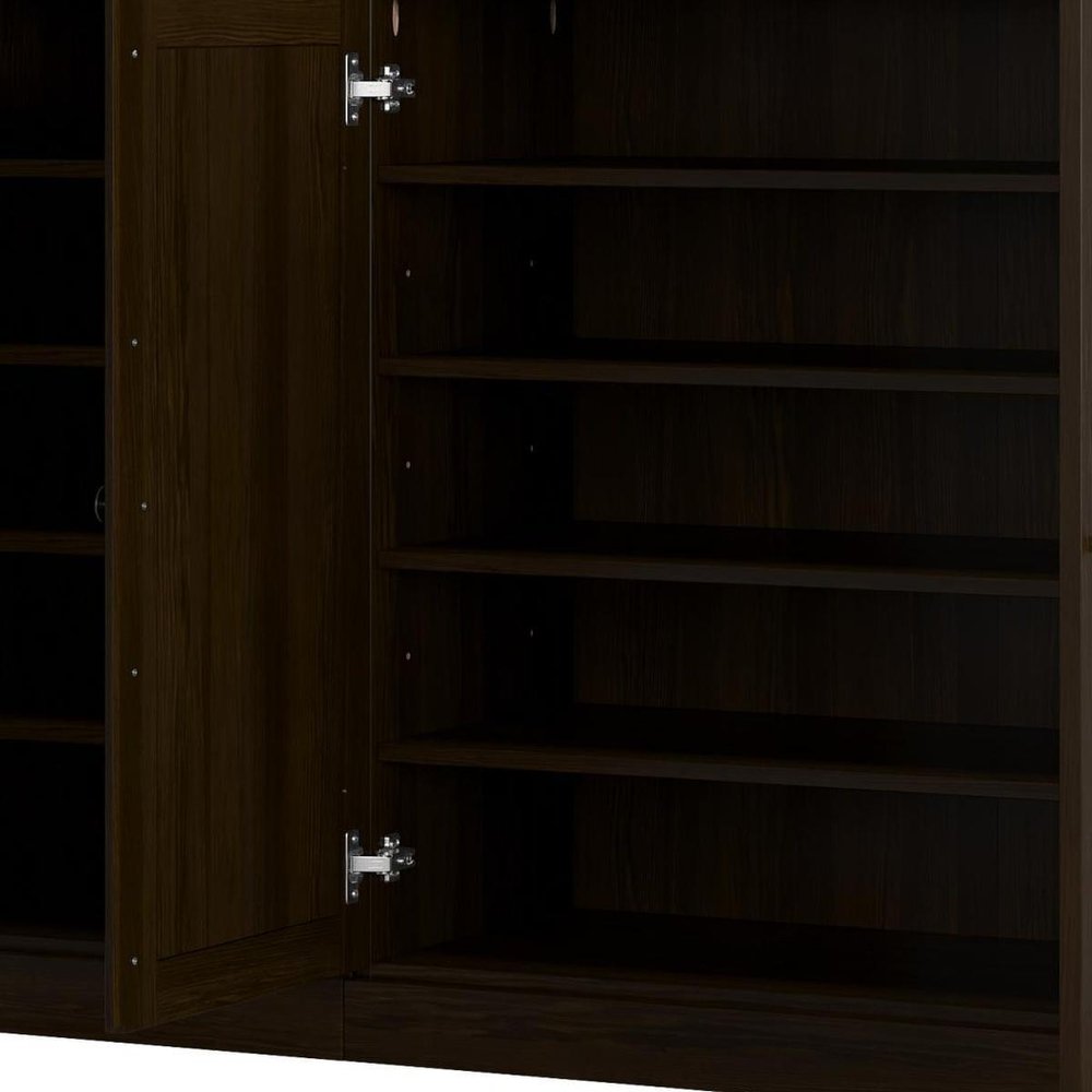 Espresso 30 Solid WoodShoe Storage Cabinet HomeRoots