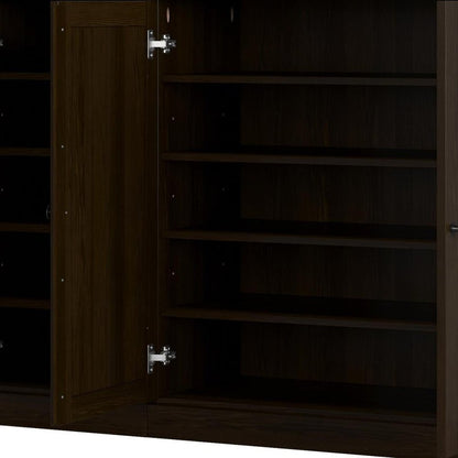 Espresso 30 Solid WoodShoe Storage Cabinet