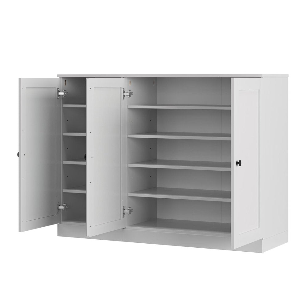 White 30 Solid WoodShoe Storage Cabinet HomeRoots
