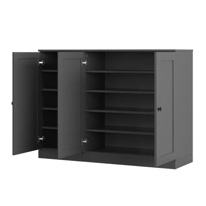 Gray 30 Solid WoodShoe Storage Cabinet HomeRoots