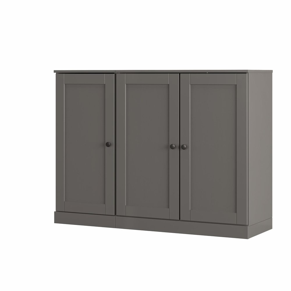 Gray 30 Solid WoodShoe Storage Cabinet