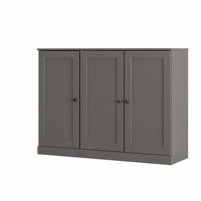 Gray 30 Solid WoodShoe Storage Cabinet