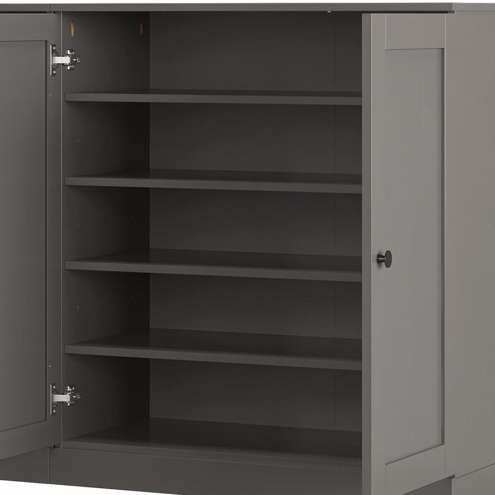 Gray 30 Solid WoodShoe Storage Cabinet — view 6