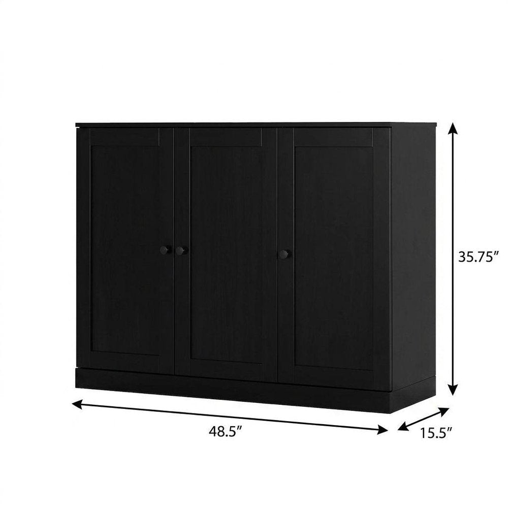 Black 30 Solid WoodShoe Storage Cabinet HomeRoots