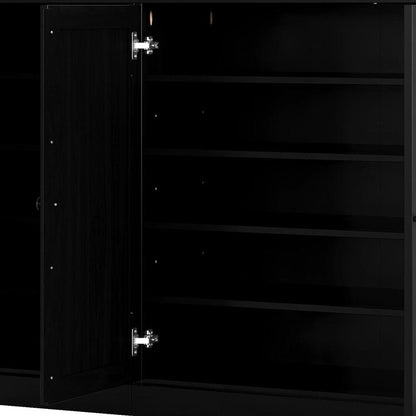 Black 30 Solid WoodShoe Storage Cabinet HomeRoots