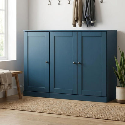 Teal Blue 30 Solid WoodShoe Storage Cabinet HomeRoots