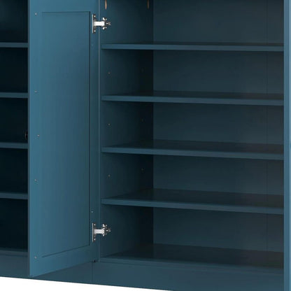 Teal Blue 30 Solid WoodShoe Storage Cabinet