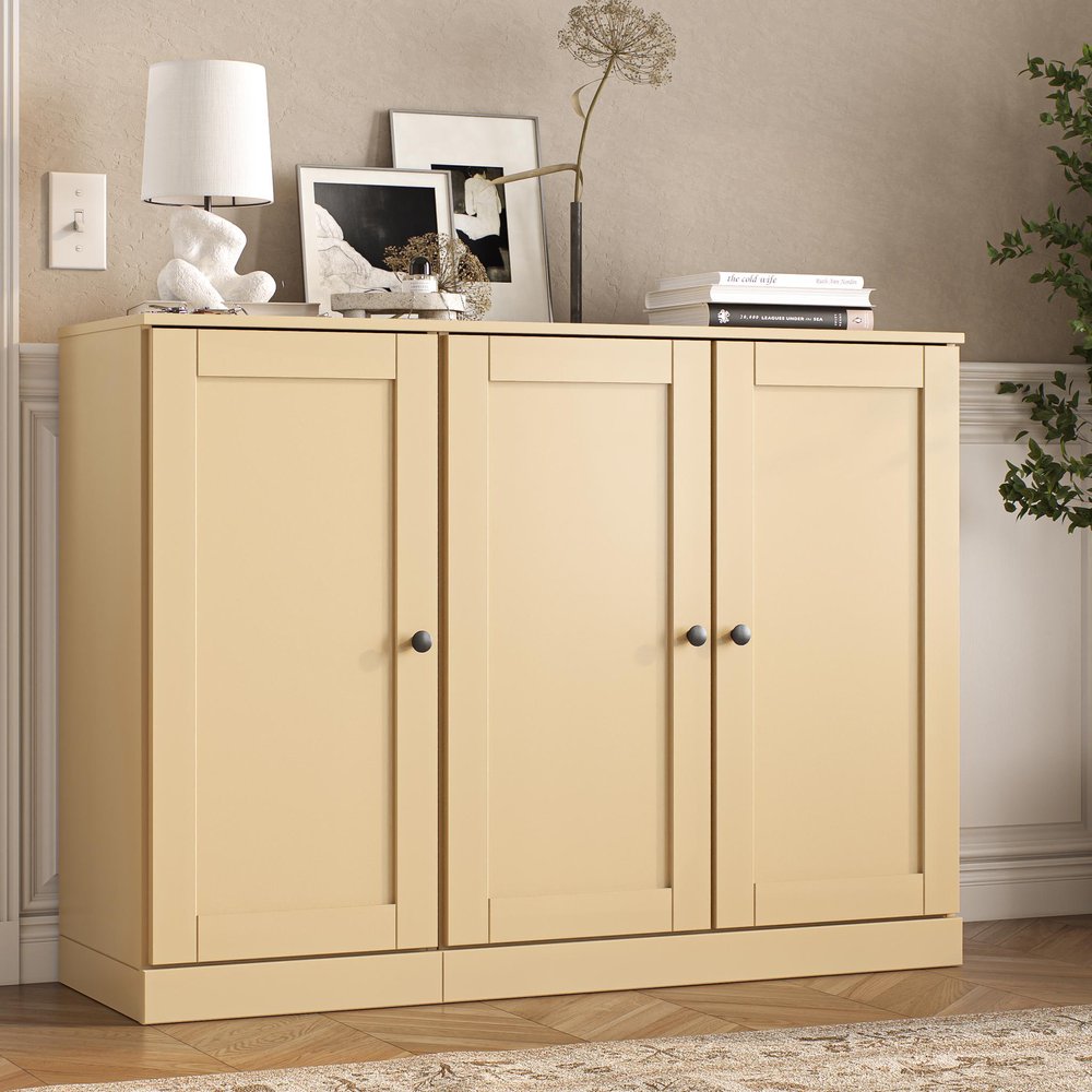 Yellow 30 Solid WoodShoe Storage Cabinet — view 6
