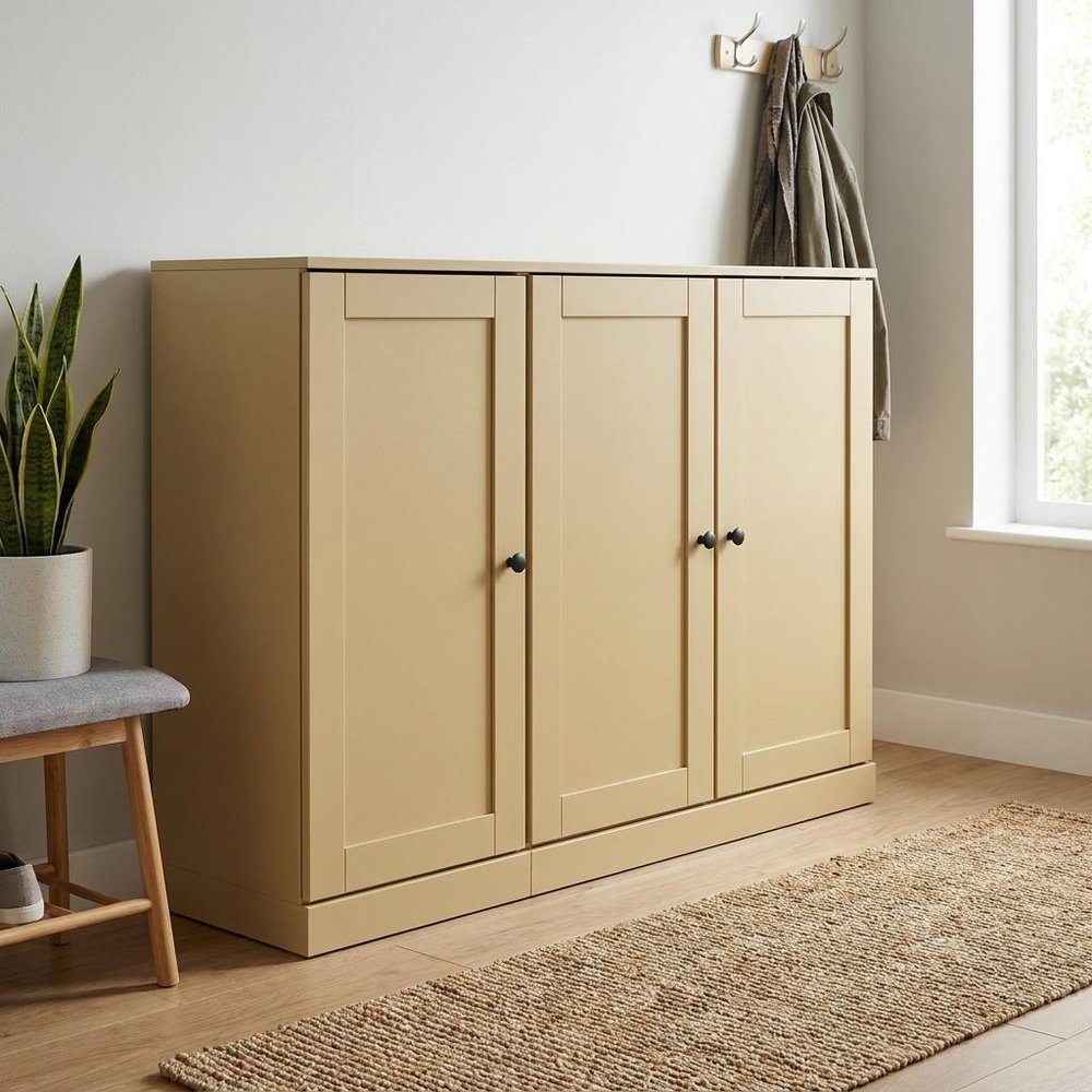 Yellow 30 Solid WoodShoe Storage Cabinet — view 2