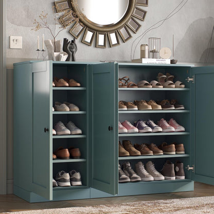 Aqua 30 Solid WoodShoe Storage Cabinet HomeRoots