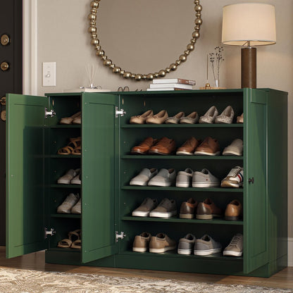 Green 30 Solid WoodShoe Storage Cabinet HomeRoots
