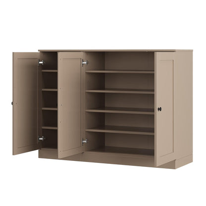 Beige 30 Solid WoodShoe Storage Cabinet HomeRoots