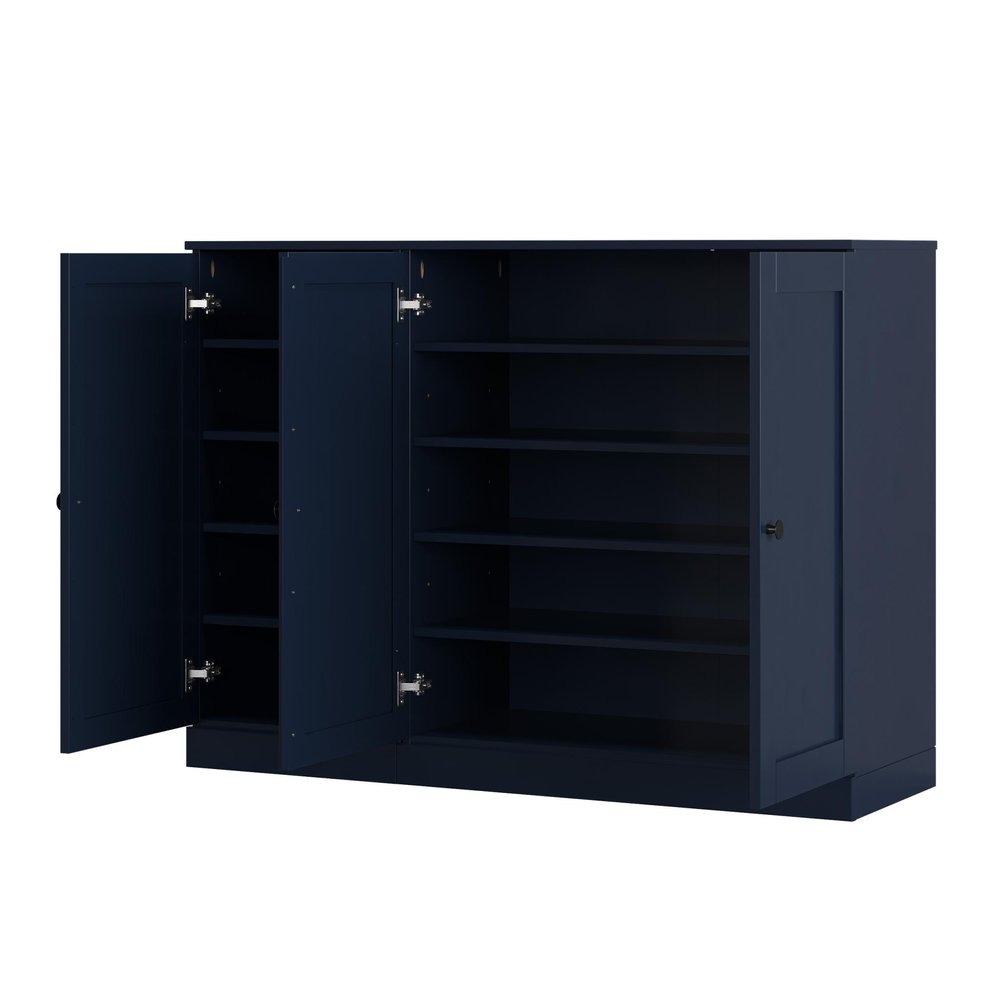 Navy Blue 30 Solid WoodShoe Storage Cabinet HomeRoots