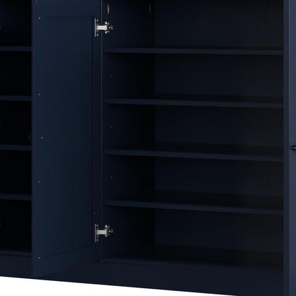 Navy Blue 30 Solid WoodShoe Storage Cabinet HomeRoots