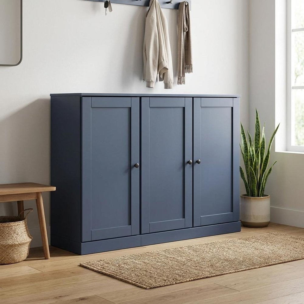 French Blue 30 Solid WoodShoe Storage Cabinet HomeRoots
