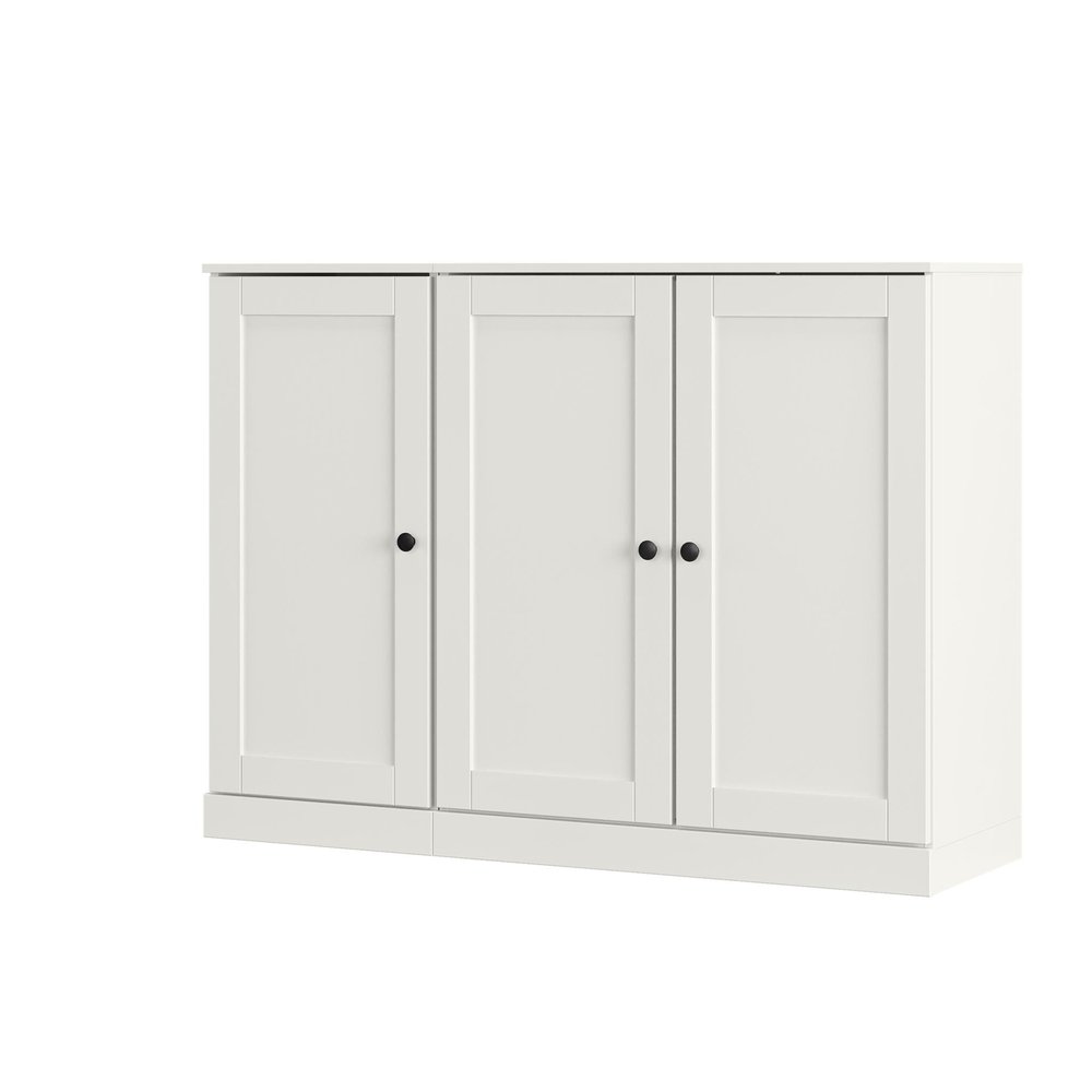 Off White 30 Solid WoodShoe Storage Cabinet — view 3