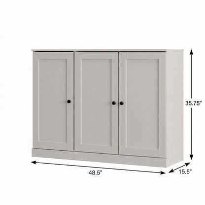 Off White 30 Solid WoodShoe Storage Cabinet