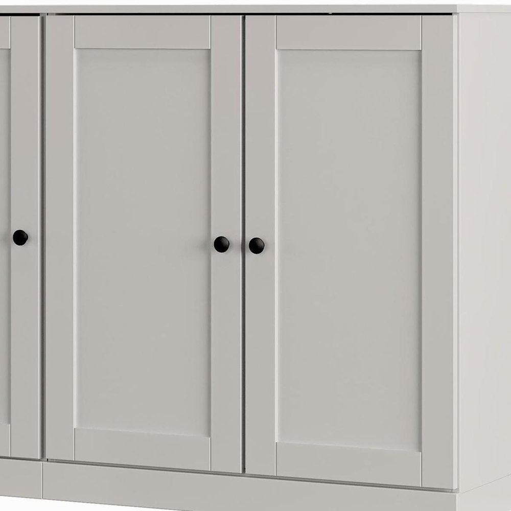 Off White 30 Solid WoodShoe Storage Cabinet — view 4