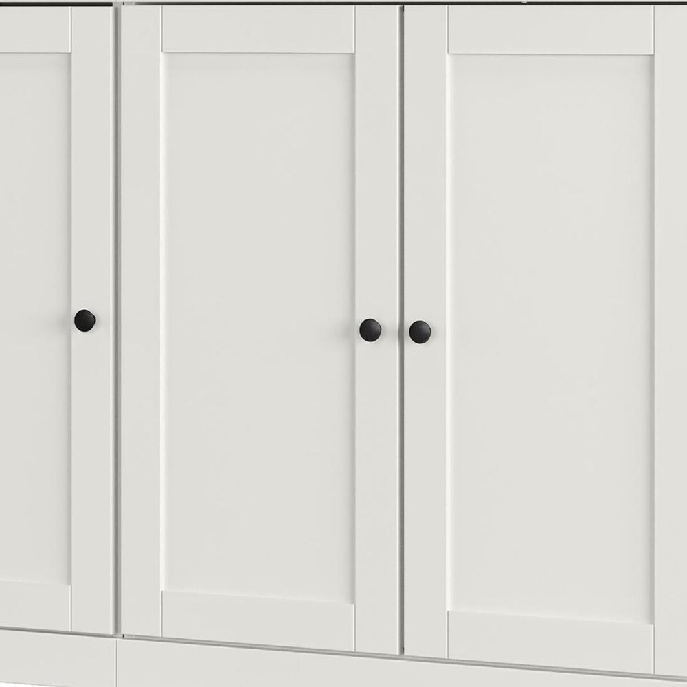 Off White 30 Solid WoodShoe Storage Cabinet — view 6