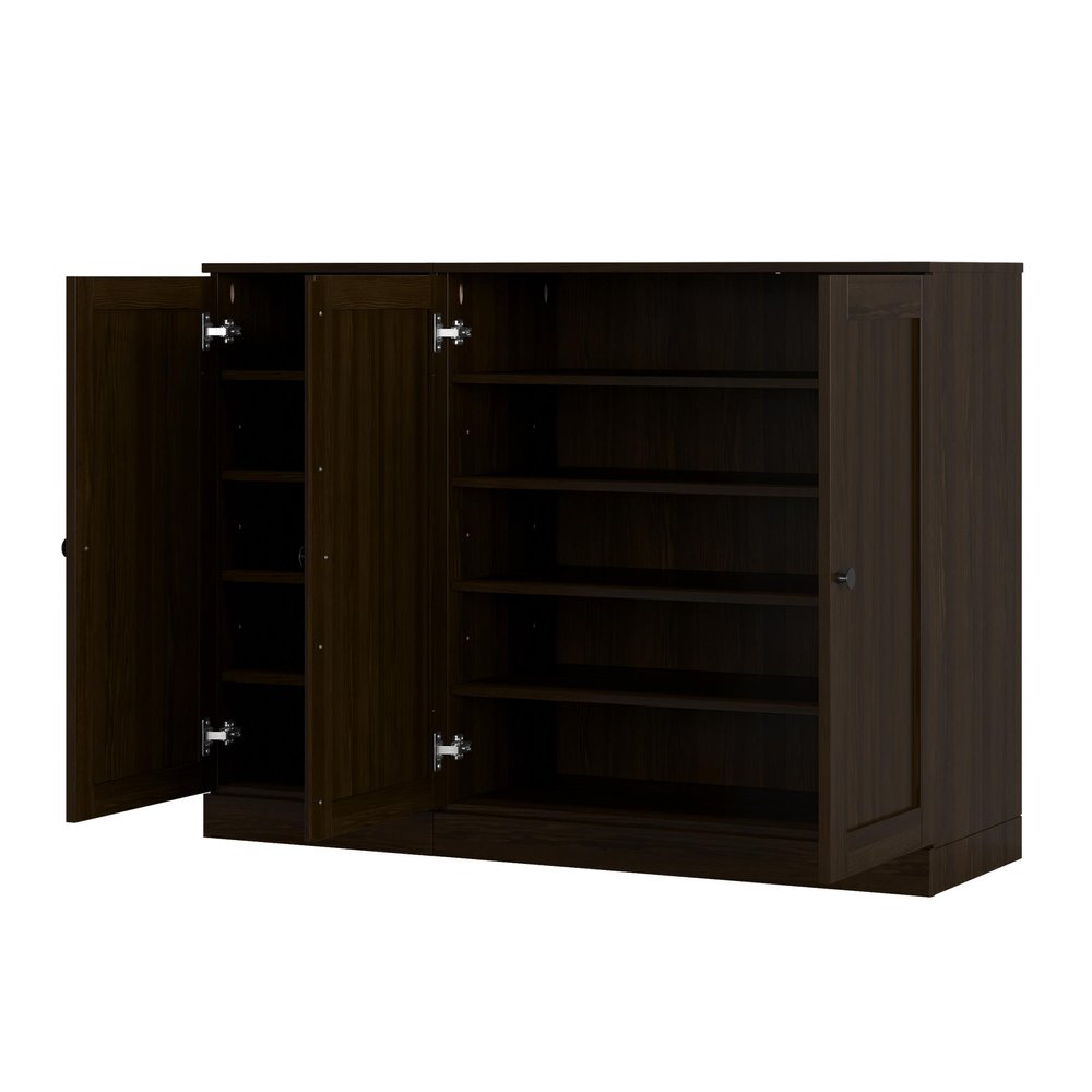 Espresso 30 Solid WoodShoe Storage Cabinet — view 3